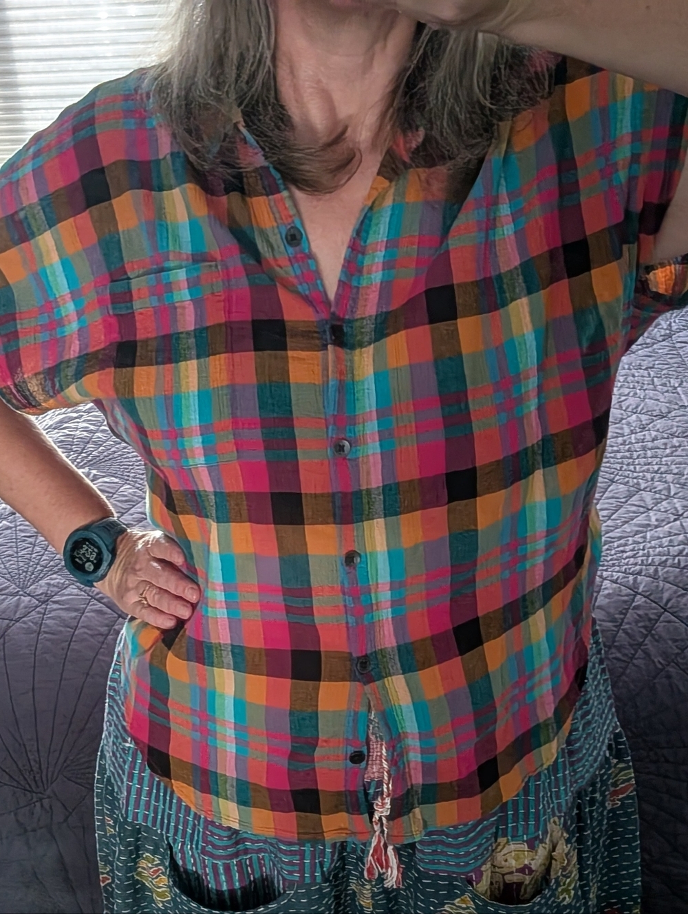 Plaid Button Up In Large